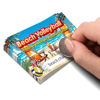 Mini Scratch Card Custom Win Prize Lucky Draws Matte Gloss Laminationdigital Printing