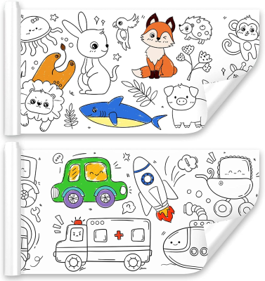 DIY Painting Graffiti Scroll Graffiti Paper Wall Picture Scroll  Children's  Color Drawing Kids Toys