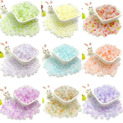 8mm 50Pcs/pack Jelly Bead Glass Pearls Non Toxic Craft Beads for DIY Jewelry Making Bracelet Necklace Earring Supplies