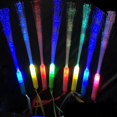 Optical Fiber LED Glow Sticks Night Lighting for Birthdays Weddings Party Flashing Stick Concert Bar Party Favors
