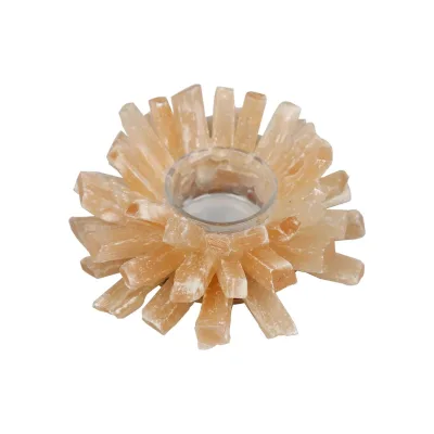 Natural Stone Candle Holder Quartz Crystal Candle Holders for Decoration