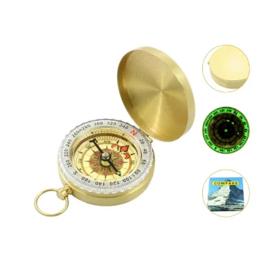 Outdoor Portable Travel Compass Hiking & Camping Luminous Pocket Watch Style Novelty Gift for Hikers & Travelers