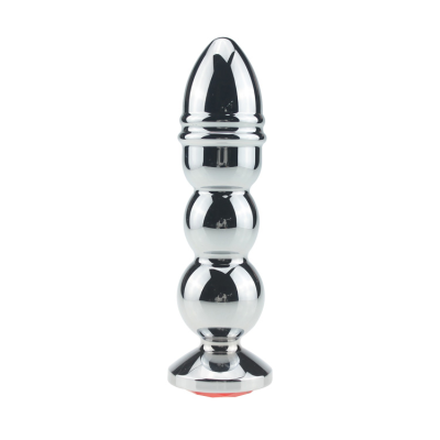 Thread Head 3 Balls Metal Anal Plug Stimulation Butt Plug for Female Male