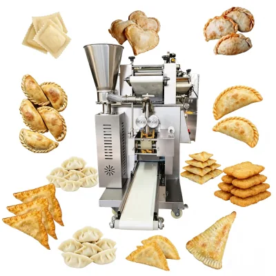 Small Electric Stainless Samosa Meat Pie Filling Wonton Stuffed Round Dumpling Manti Ravioli Making Machine