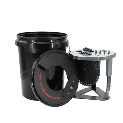 Auto Cleaning Bucket Car Polishing Pad Washing Tool Wool&Foam Buffing Pad Washer Bucket for Car Care Shop
