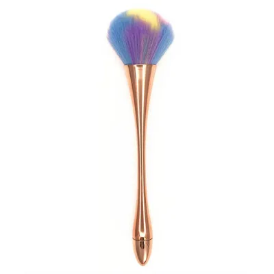 Nail Art Brush Liner Gradient Mermaid Shape Wood Handle Dust Glitter Powder Remover Pen 3D Painting Gel Nail Brush