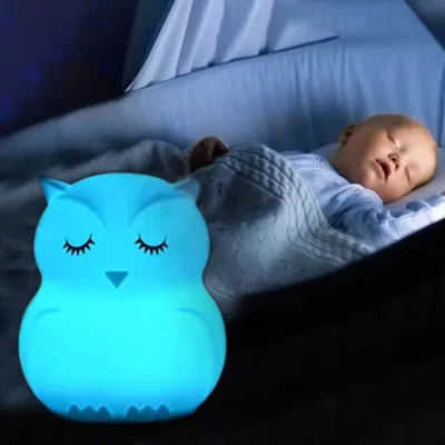 Children Baby Nachtlicht Animal Led Sleep Light Duck Rabbit Bunny Music Nursery Nightlight Silicone Night Lamp for Babi Kid Room