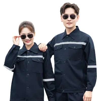 AI-MICH Men's Reflective Export Wear Resistant Anti-fouling Shield Uniform Cotton Overalls Suitable for Printed Logo Engraving