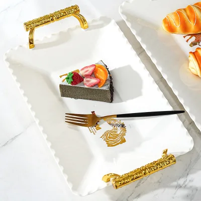 New 2024 Nordic Luxury Fruit Plate Living Room Table Decoration Restaurant Plate