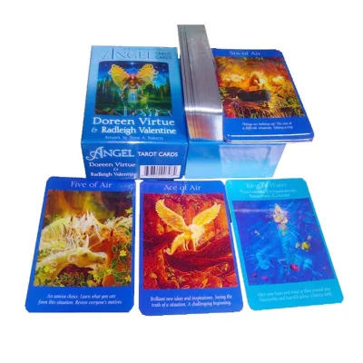 Pregnancy Affirmation Different Types Gold Oracle Deck Foil Colorful Paper Printing Holographic Tarot Cards With Silver Edges