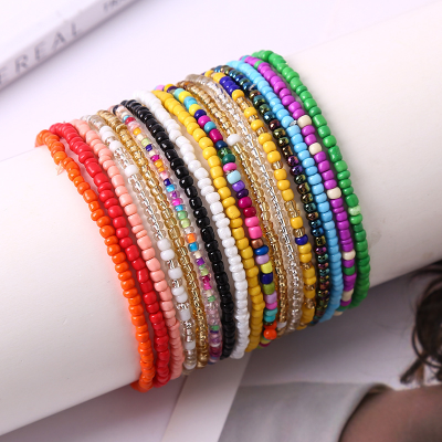 CJ Wholesale Seed Beads Bracelet Glass Bead Bracelet Anklet Boho Style Bracelet Colorful Seed Bead Anklet