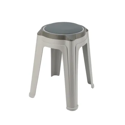 18.9 Inch Stackable Backless Leather Soft Seating Plastic Bar Stool Chair