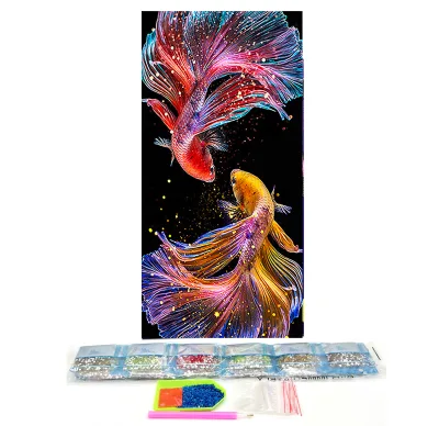 Manufacturer High Quality Square Round Full Drills Gold Fish 5D Diy Diamond Painting Kit