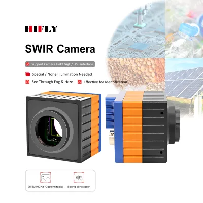 Hot Sale SWIR Camera with InGaAs Sensor GigE/USB/Camera Link Interface Machine Vision Industrial Cameras