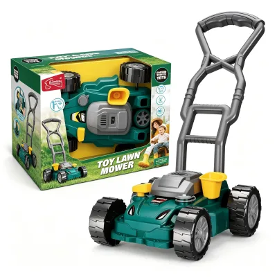 Kids Realistic Toys Pretend Play Lawn Mower Toy Push Along Garden Role Play Educational Gift for Toddlers