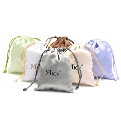 Hot Sell Factory Free Design Custom Color Size Waterproof Canvas Jewelry & Gift Bags Drawstring Wedding Party Storage Packaging