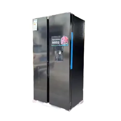 High Quality Large Capacity Double Door Refrigerator Black Home Appliances