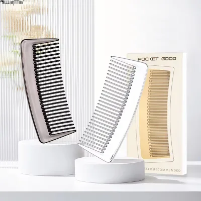 Wanmei Portable Wide Tooth Retro Electroplated Large Salon Plastic Comb for Men Women High Quality Straight Hair Detangling Comb
