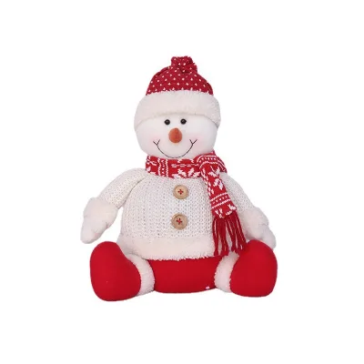 Merry Christmas Santa Claus Doll Decoration Desktop Decorative Standing Santa Claus Plush Toys Portable Santa Doll Ornament
