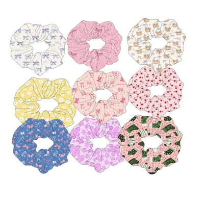 2026 New Style Custom Girls Children Hair Band Wholesale Fashionable Elastic Hair Bands Scrunchies for Styling and Holding Hair