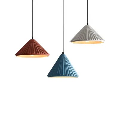 New Arriving Nordic Design Led Industrial Concrete Ceiling Lights Kitchen Retro Cement Colorful Pendant Lamp
