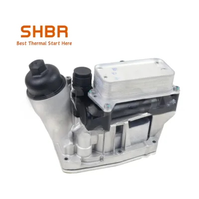 11428507697 SHBR Oil Cooler Oil Filter Module for BMW Model X3 X5 X6 F10 F30 Car Parts 1142 8507 697 Aluminum Housing