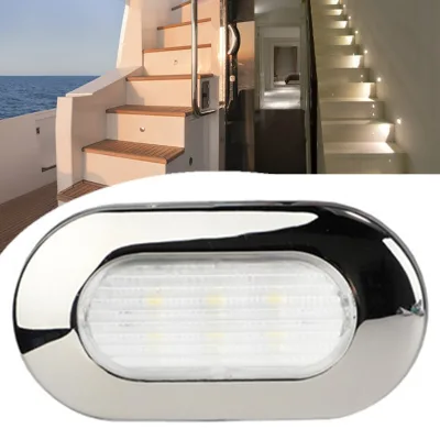 Led Custom Oblong Exterior Marine Stairs Boat Step Lamp Rv Courtesy Light for Motorhome Bus