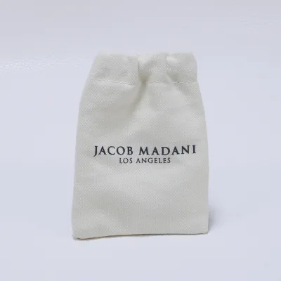 Custom OEM Jewelry Gifts Packaging Cotton Jewelry Pouch Bag With Elastic