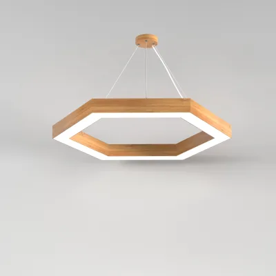 commercial aluminum fixture hexagon light fixture hexagon led linear pendant light for ceiling shape lighting