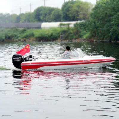 New Design Buyee 17ft/5.18M Fiberglass Leisure Luxury Small Yacht Gasoline Propeller Cruising Racing Boat 20-50km/h 6 Persons CE