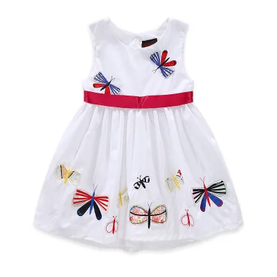 Latest Cotton Frock Design Dresses Hand Embroidered Baby Dress for Girls From China Supplier