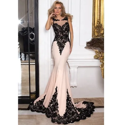 Turkey Embroidery Mature Boob Tube Formal Women Evening Dress