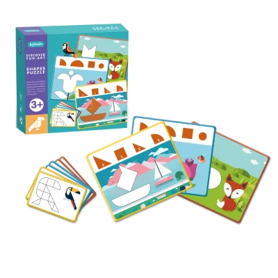 Kids Educational Gift DIY Intelligent Geometry Plastic Shape Puzzle Under 50 Pieces for Sale