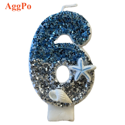 Digital Birthday Candles Ocean Style Birthday Cake Decorative Candles Creative  Party Celebration Cake Decorative Props