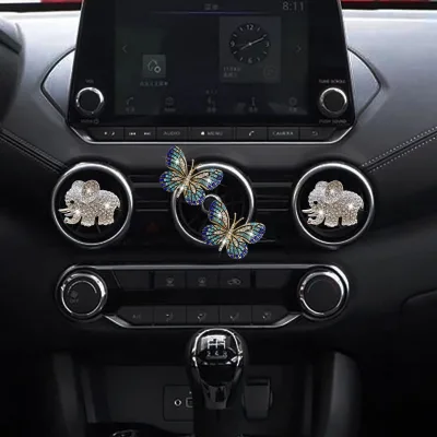 Vehicle Accessory Crystal Car Air Fresheners Vent Clips Car Diffuser Vent Clip Rhinestone Car Decoration