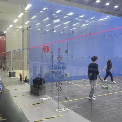 Factory Tempered Glass Squash Court Singles and Doubles Hardball Indoor Sports Use