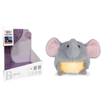 Baby Plush Toy Elephant for Children's Room Decoration Night Light Projector