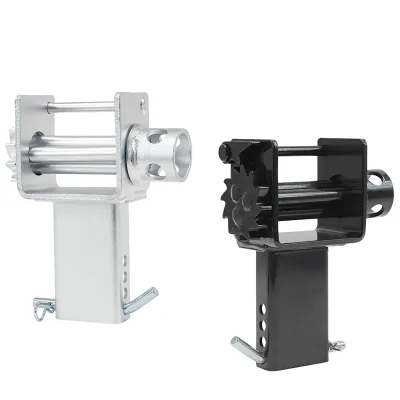 4" Stake Pocket Winches, 5,400 Lbs WLL, Black Powder Coated, with Cotter Pin Lock, for Flatbed Trailer Stake Pocket Tie-Down