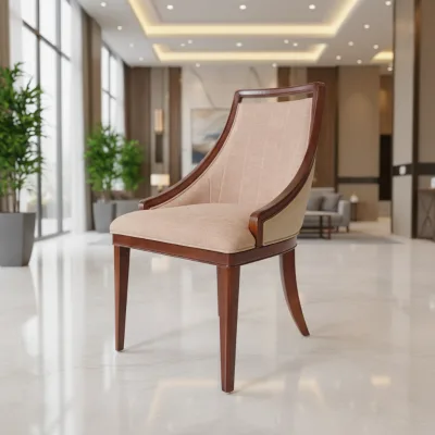 Modern Luxury Solid Wood Hotel Home Restaurant Dining Room Banquet Dining Chair Stackable Hotel Chairs for Hotel Weddings