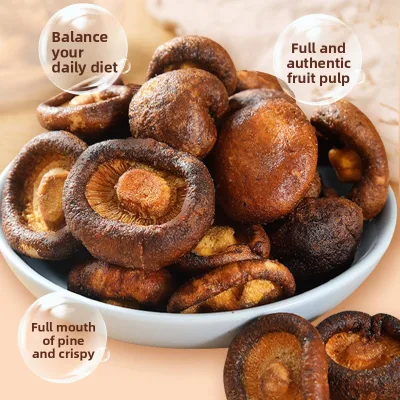 Crispy Shiitake Mushrooms Ready-to-Eat Snack Brown Vegetable Crisps Crunchy Dried Mushrooms 1000g