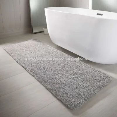 Supplier Custom Shaggy Super Absorbent Plain Non Slip Microfiber Runner Floor Mat for Living Room Bathroom Bedroom