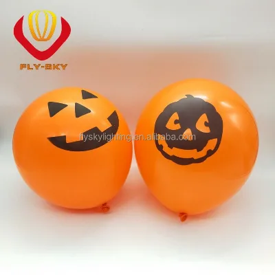 Party Home Decoration Halloween Pumpkin LED Plastic Light up Balloon Battery Powered Button Controlled Indoor Use