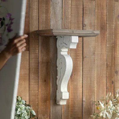 Wooden Craft Vintage Shelve Antique Wall Rack for Wall Decor on Home Restaurant & Hotel