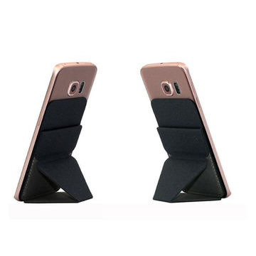 New design foldable PU leather universal phone stand Portable universal mobile phone holder