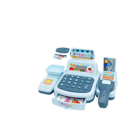 Factory Direct Plastic Cash Register POS Toy New Product with Light Music & Puzzle Scan Play for Supermarket & Market
