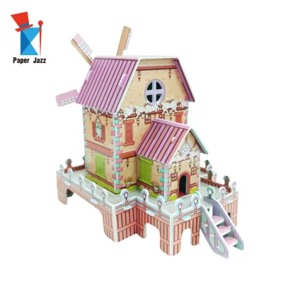 3d Puzzle House Model Children DIY Building 3d Paper Model Puzzle Custom Educational Foam Toy