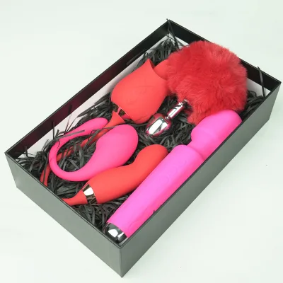 AIERSHA New Custom Couple Sex Toys Gift Sets Vibrator Wand Anal Plug Love Egg Adult Product Sets