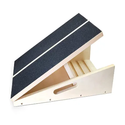 ZJFIT Adjustable Wooden Ankle Rehabilitation and Foot Incline Calf Stretch Slant Board Stretching Board