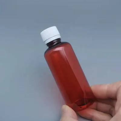 Wholesale PET Empty Plastic Small Liquid Medicine Bottles for Cough Syrup with Screen Printing and Tamper Evident Cap