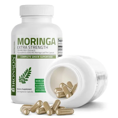 OEM/ODM Private Label Moringa Leaf Extract Capsules Pure Organic Supports Energy Metabolism Moringa Powder Moringa Capsules